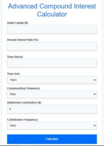 Advanced Compound Interest Calculator